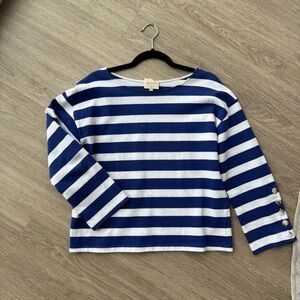 Sezane Sue Marinière Maxi White Stripes / Blue - Size S